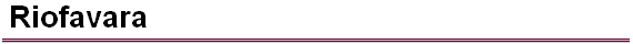 Riofavara
